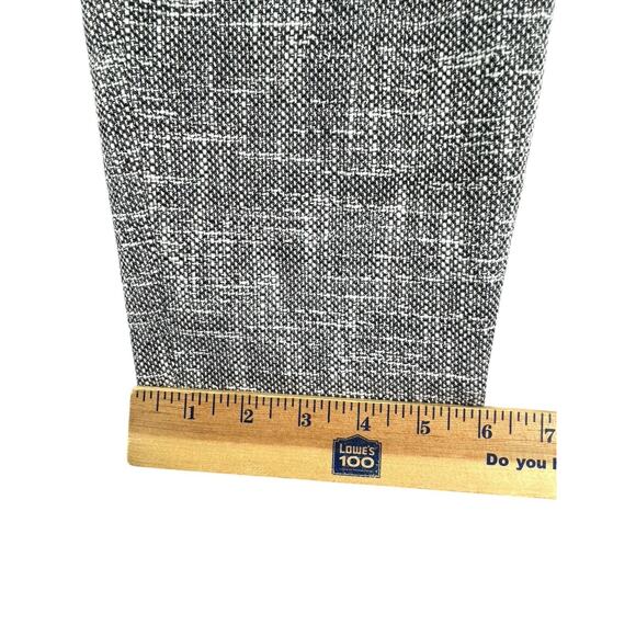 Theory Tapered Slim Pants Size 4 Canvas Tweed Slub Black White Workwear - Picture 9 of 10